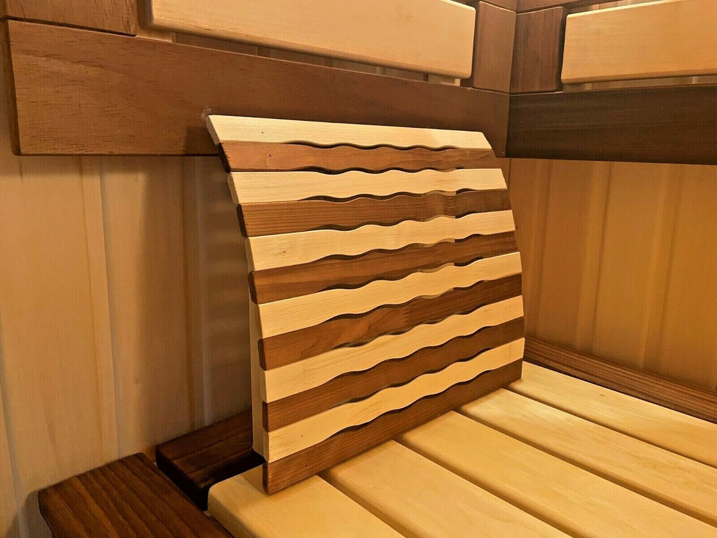 Sauna Kopfstütze Nackenstütze 2 Sorten HOLZ ergonomisch подголовник