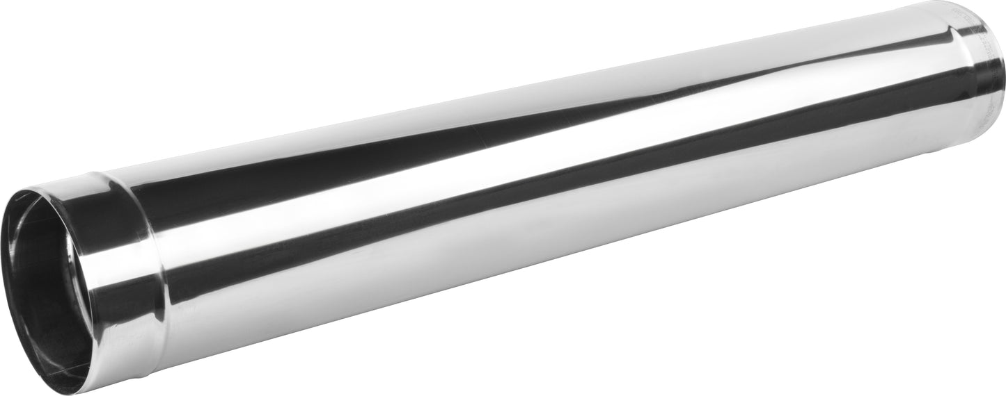 Edelstahl Rauchrohr Ø80 mm 500 mm aus Edelstahl mit Stecksystem für Kamin, Ofen und Poolheizung