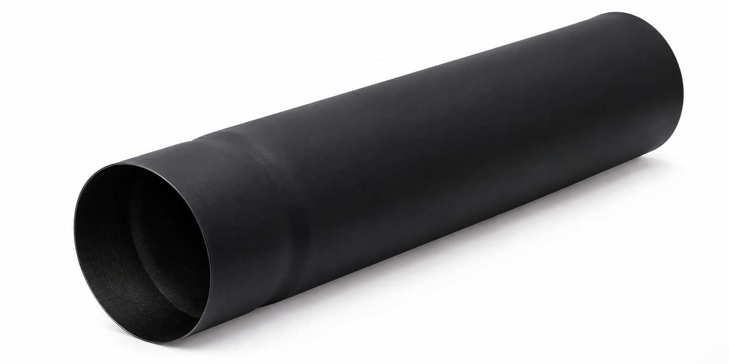 Rauchrohr DN 120 schwarz lackiert aus 2 mm Stahl mit Stecksystem