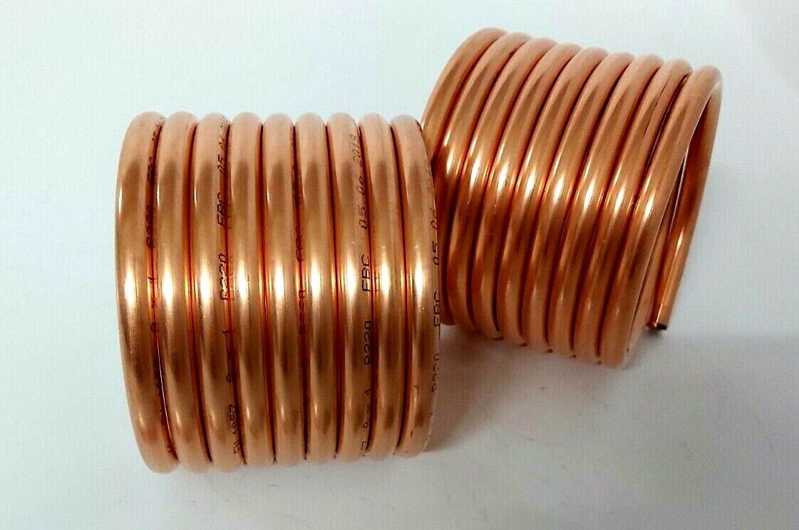 Spirale Kupferrohr 8x1mm aus 2,5m mit Innendurchmesser ca.80mm Kupferrohrspirale